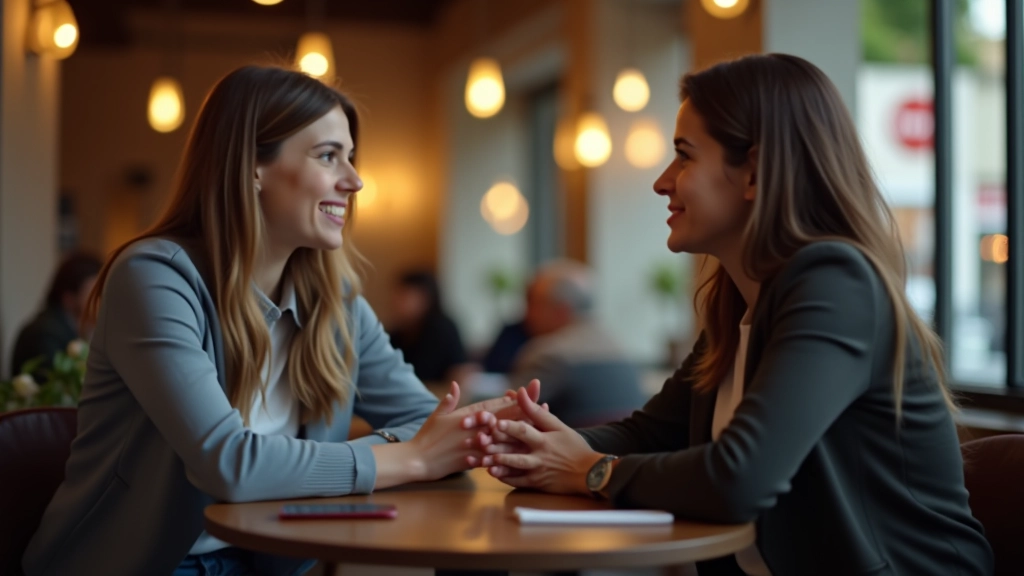 Mentor helpt jongere volwassene met persoonlijke ontwikkeling in casual setting