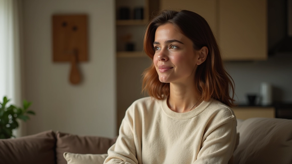 Vrouw die knikend en met oogcontact naar iemand luistert